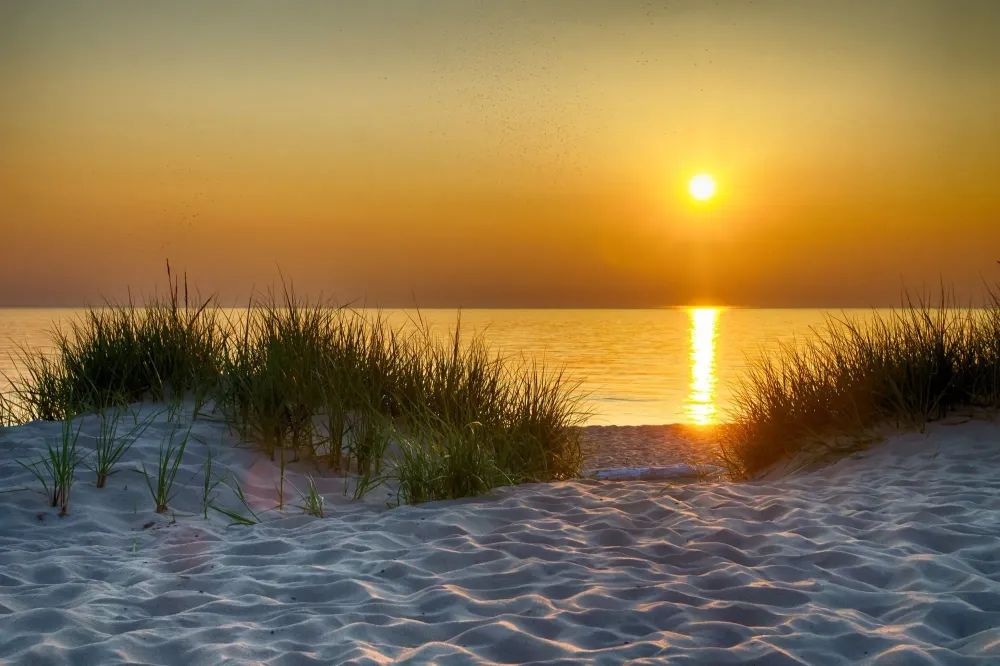 Sunset over Lake Michigan